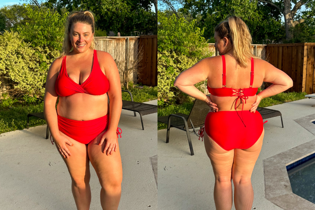 Plus size hotsell red bikini